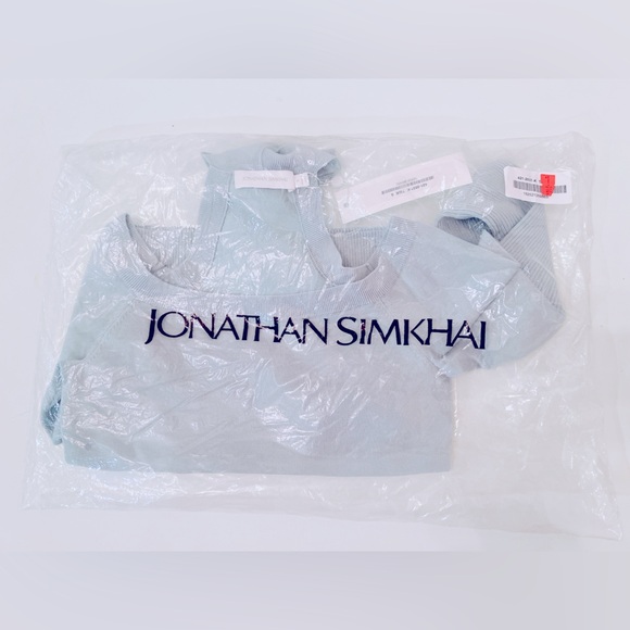 Jonathan Simkhai  lila cut out pullover in baby blue - tide - Picture 10 of 12